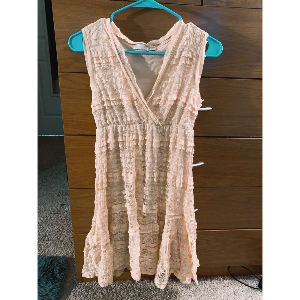Baby Pink Lace Babydoll Dress